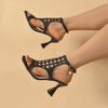Fashion Summer New Styles Fashion Exposed Toe High-heeled Women's Sandals Sequin Cloth Buckle Party Slender Heel Women Sandals High