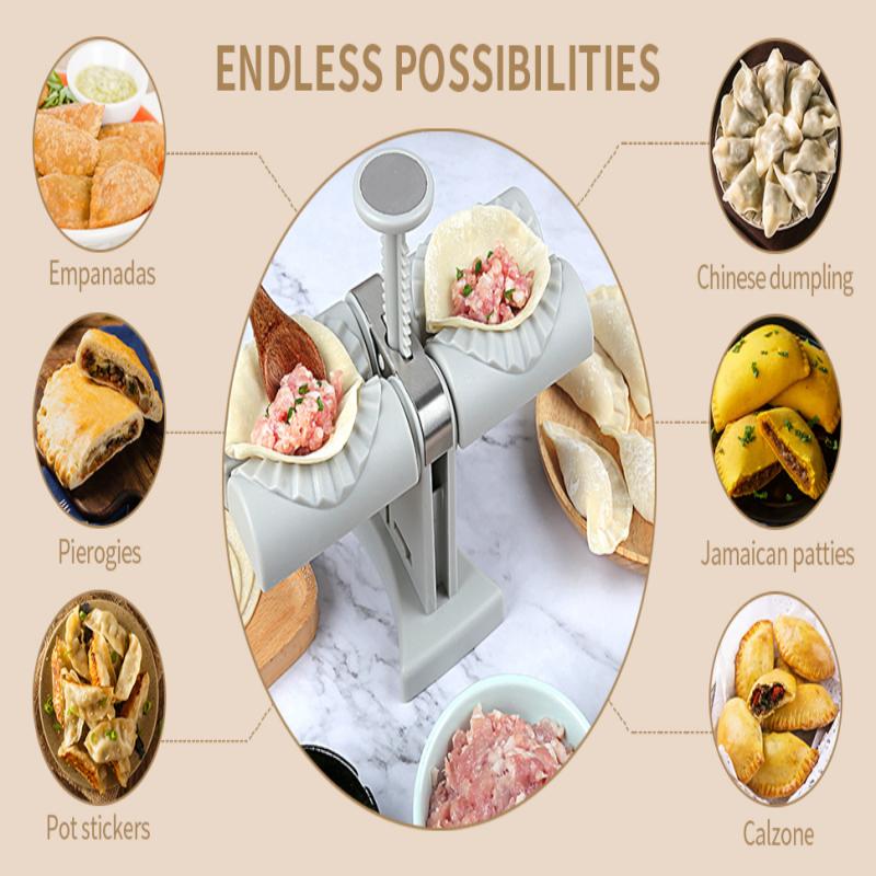 1pc Manual Press Dumpling Maker Easy To Use Mould DoubleHead Wrapper Dumpling Pastry Making Tools Food Machine Kitchen Accessories