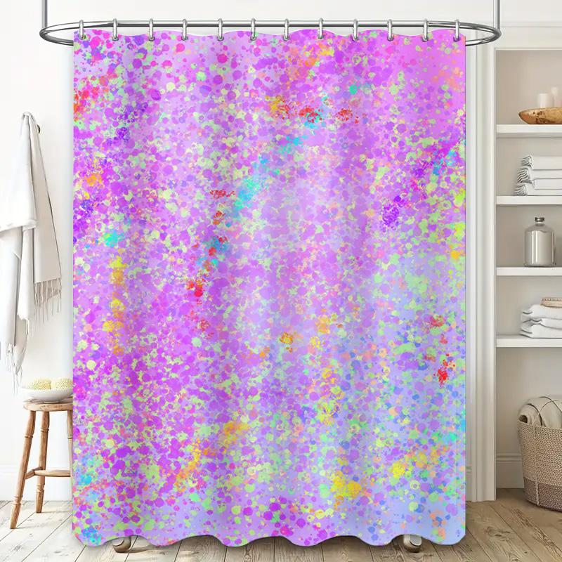 Pink Gold White Shower Curtain Bathroom Decor Waterproof Rain Drop Shampoo Bath Shower Room Decoration with Multiple Colors
