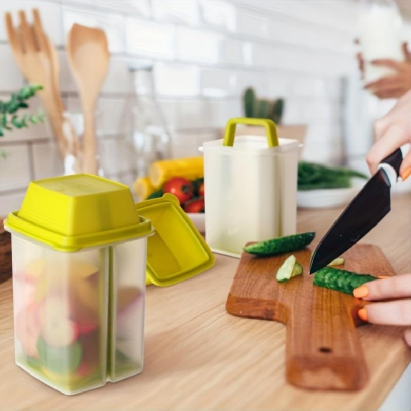 Reusable Pickle Jars - BPA Free Pickles Container with Strainer for Mess-Free Storage of Condiment Food-Easy To Open Lid Design