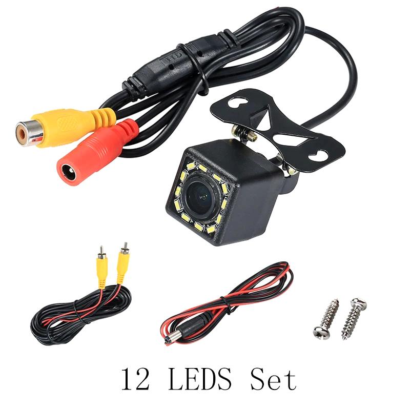 Wide Angle Car Rearview Camera Rear View Video Vehicle Camera Backup Reverse Camera 4/8/12 LED Night Vision Parking Camera
