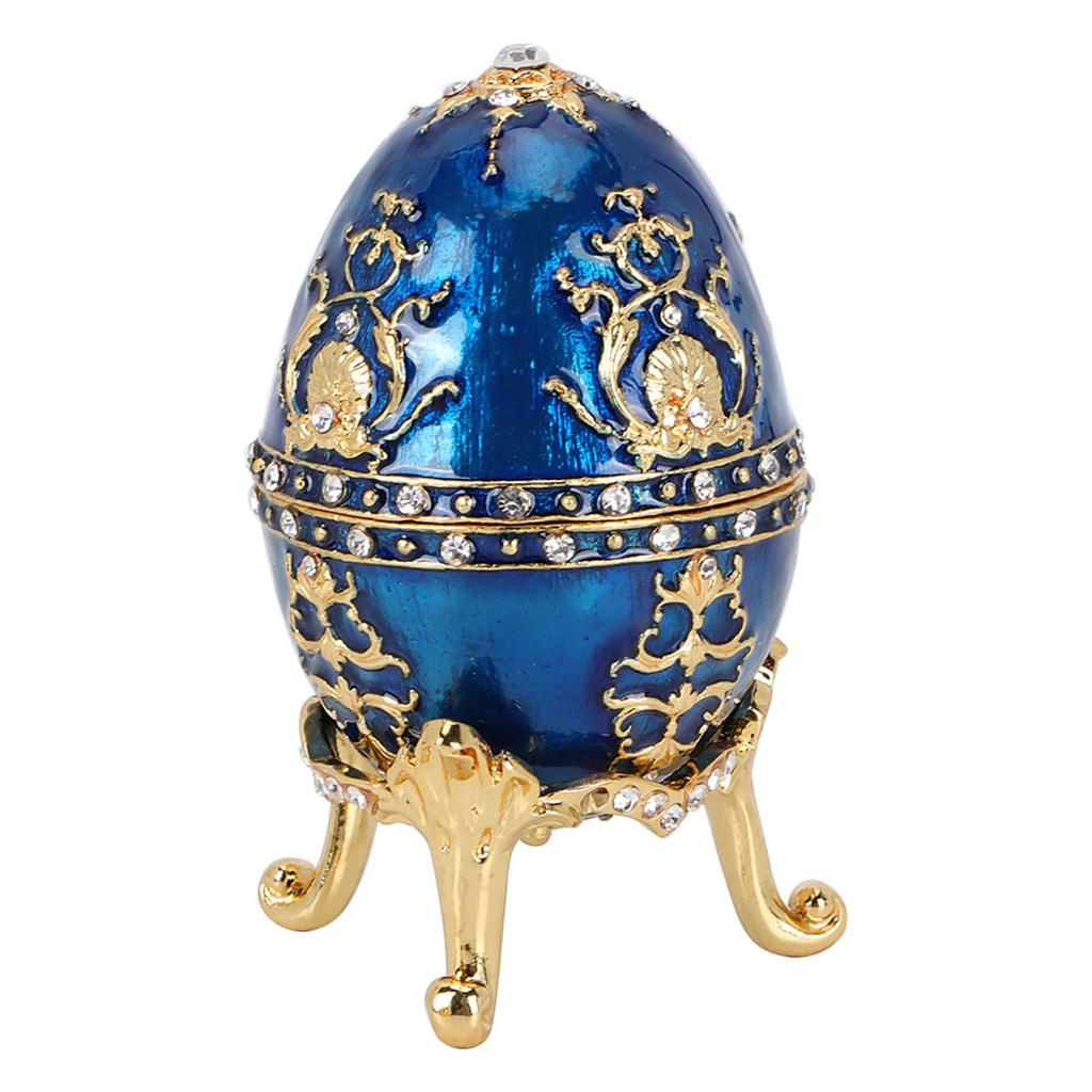 Enamel Painted Shiny Diamonds Metal Crafts Trinket Box Home Desktop Decor Ornaments