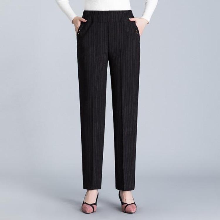 Women Casual Oversize High Waist Loose Long Trousers Stretch New Spring Autumn Pants Female