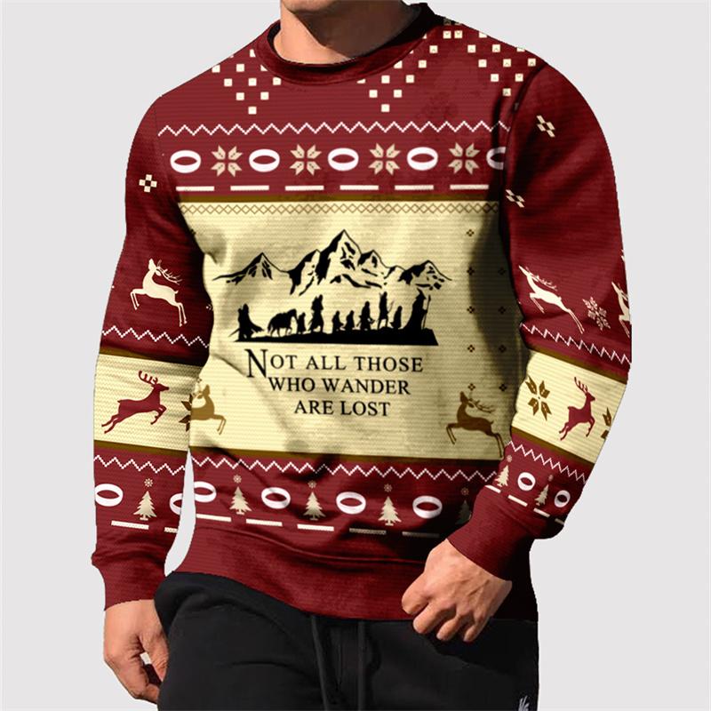 Повседневная свободная мужская толстовка с капюшоном с 3D принтом рождественская зеленая красная клетчатая мужская пуловер XL 1770₽