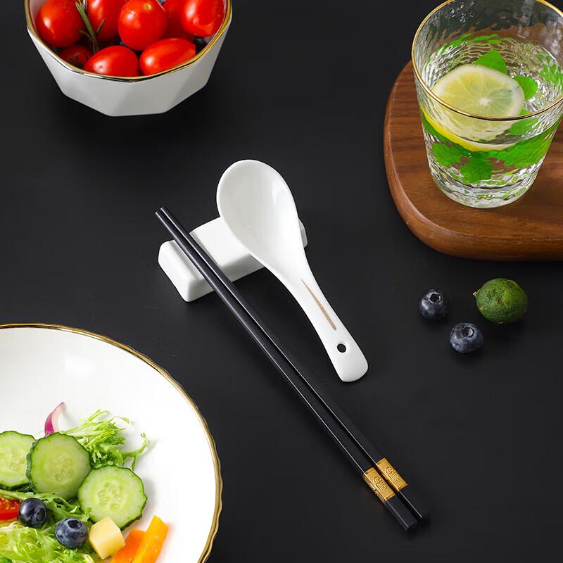 Huabeishi Ceramic Chopstick Rests - 10 Pack