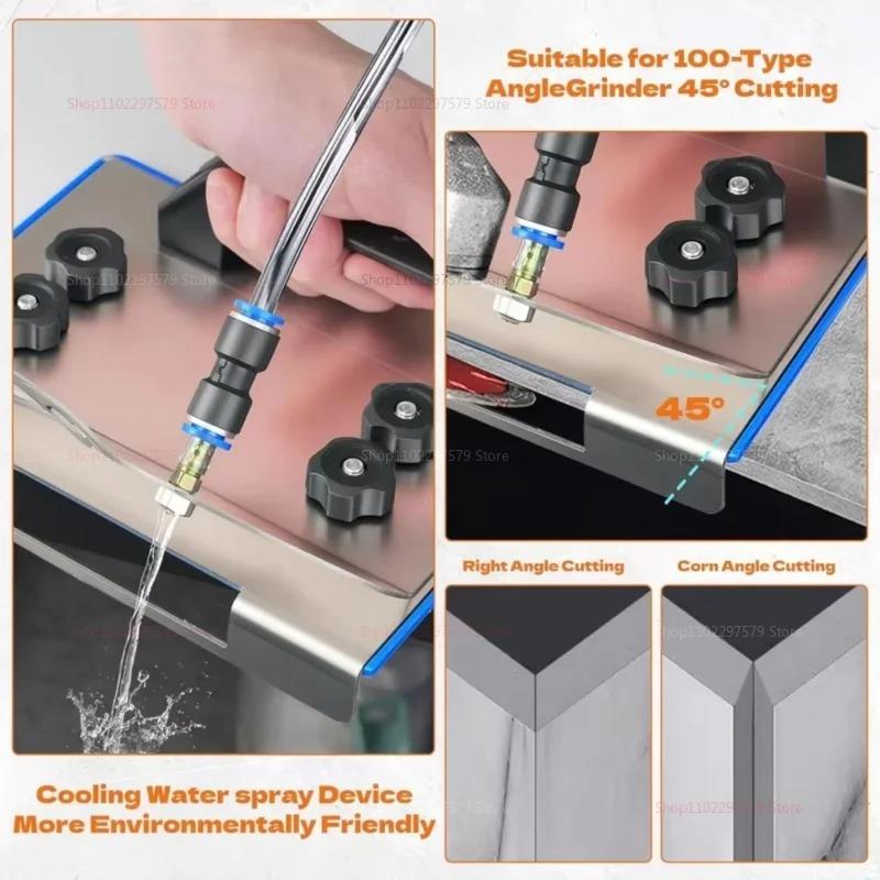 Supporto per smerigliatrice angolare per piastrelle Taglio smussato a 45 gradi Utensile smussatore angolare per piastrelle a 45° per tagliare per tagliare piastrelle ceramiche pietra
