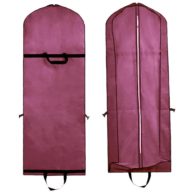 Capa Dobrável de TNT para Vestido de Noiva e de Noite à Prova de Pó com Bolsa de Mão de Uso Duplo