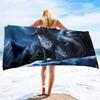 Wolf Beach Towel,Microfiber Bath Towel Gifts for Boys Kids,Funny Animals Sand Free Quick Dry Travel Towels for Men's Pool Sports