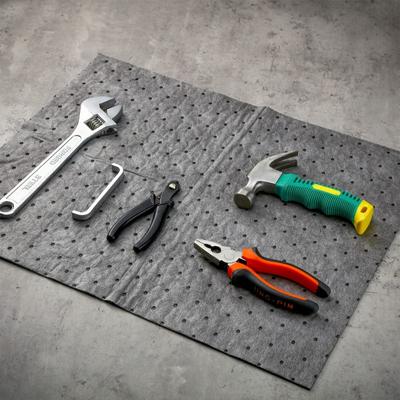 5Pcs Shearable 50*40cm Oil Absorbent Pads Absorbent Mat Grey Oil Spill Mat Reusable Universal Garage Floor Mat Absorbing Water