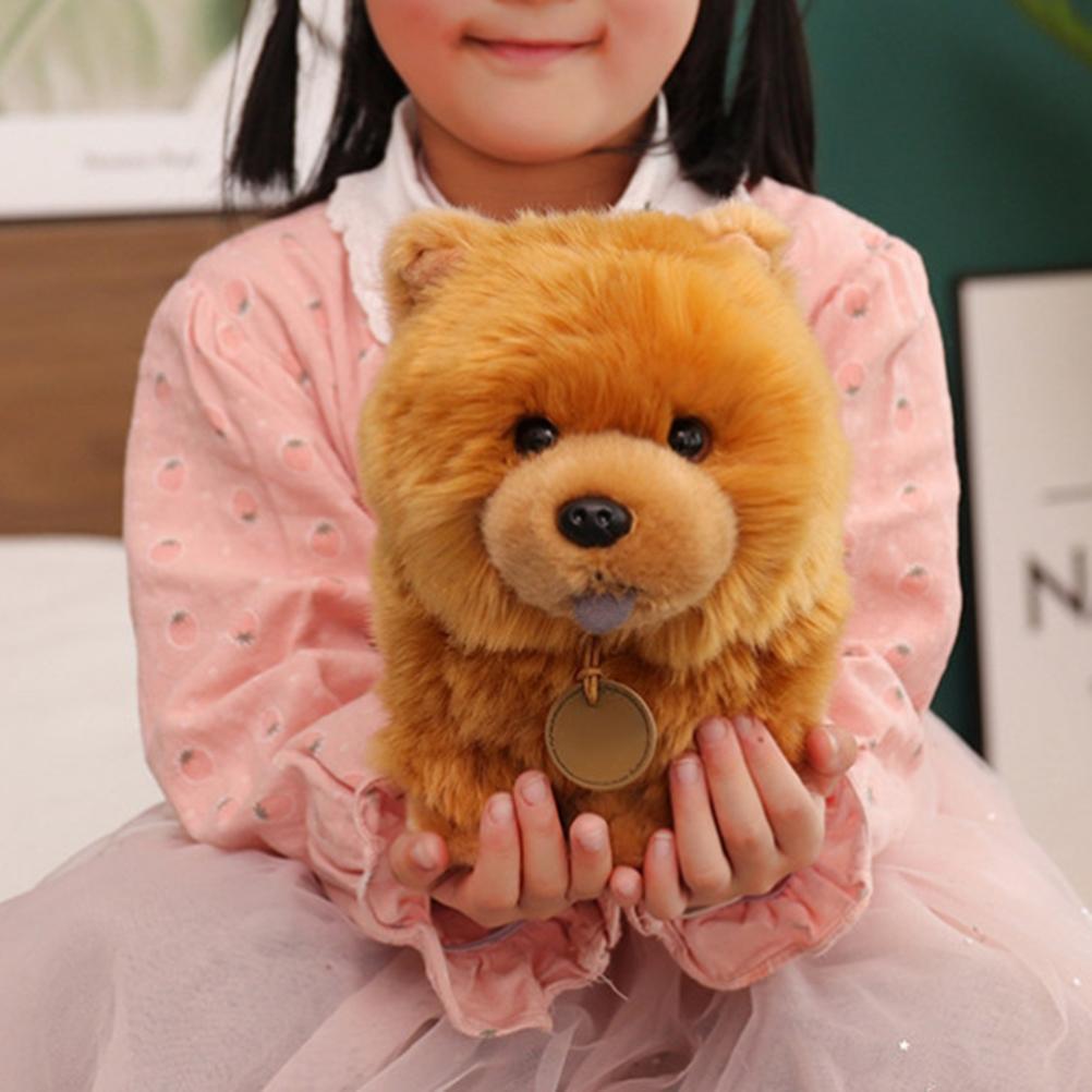 25cm(10inch) Cute Chow Dog Plush Toy Soft Stuffed Animal Fluffy Doll Throw Pillow Sofa Couch