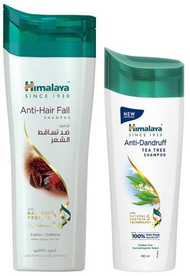 Herbals Anti Hair Fall Shampoo, 400ml & Anti Dandruff Shampoo with Tea Tree, 200ml Combo