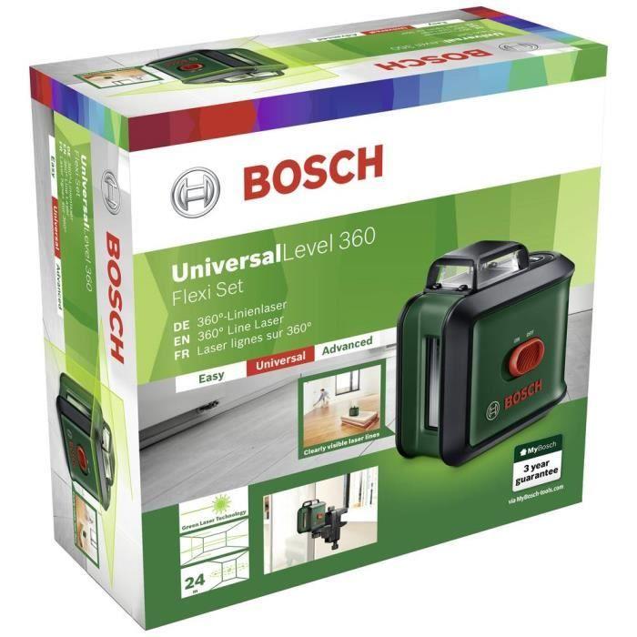 Laser en croix - Bosch - UniversalLevel 360 - Nivellement automatique - Sans fil - Portée 12m