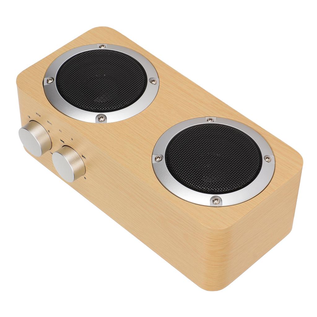 Kabelloser Bluetooth-Lautsprecher Retro Vollfrequenz Tragbare Holz-Computerlautsprecher für WindowsGelb