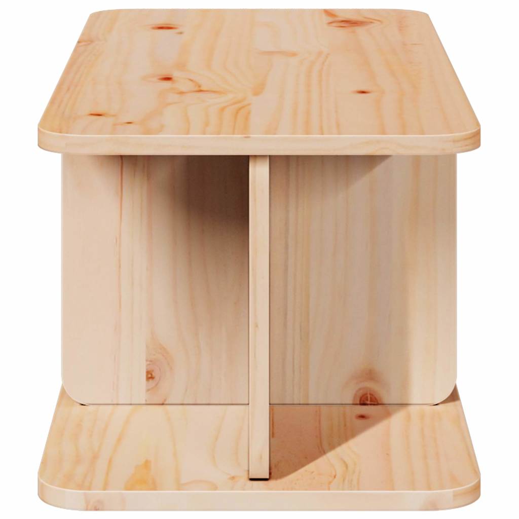 Natural Coffee Table 80 x 39.5 x 33.5 cm Solid Pine Wood