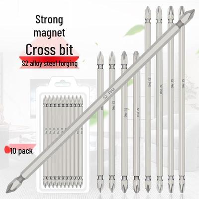 Industrial-Grade Electric Screwdriver Set with Strong Magnet, Extra Long Double-Head Phillips Bit, and Hexagon Drill Driver