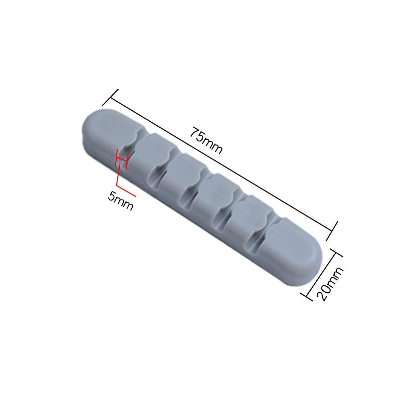 Organizer magnetic autoadeziv din silicon de culoare solidă pentru cabluri Suport pentru cabluri Cleme flexibile din silicon pentru birou Organizator pentru cablul mouse-ului