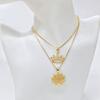 10-Style Gold-Plated Shiny Zircon Crown 15th Birthday Pendant Necklace Classic for Girls' Party Vacation Jewelry Birthday Gift
