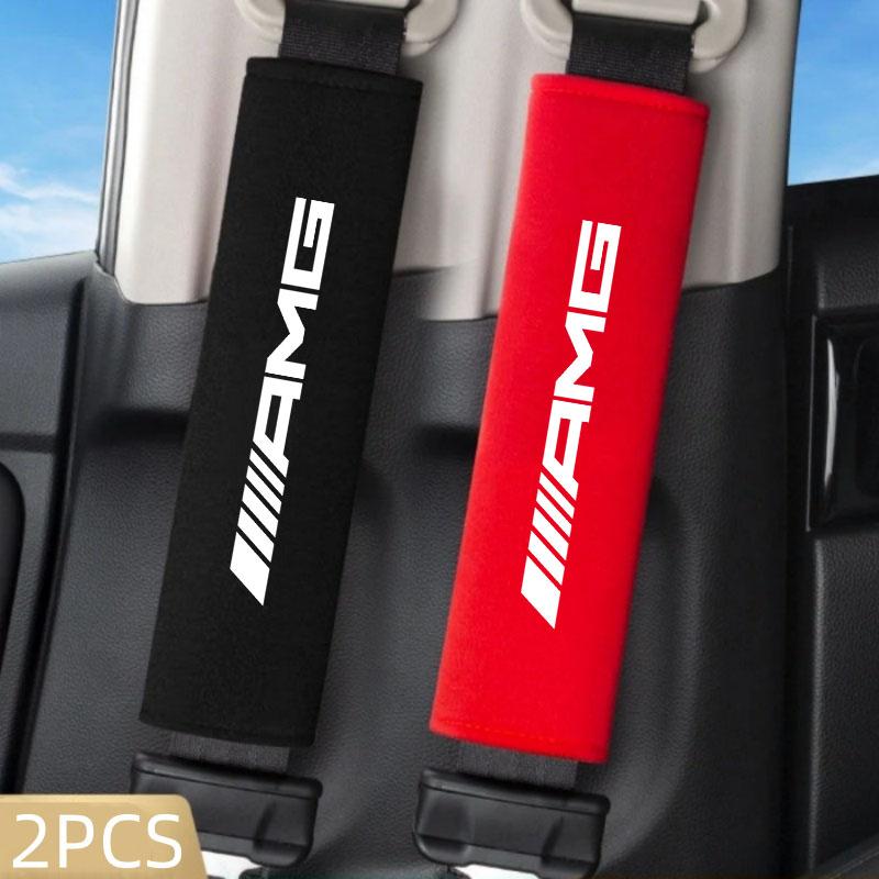 2Pcs Car Seat Belt Safety Belt Shoulder Cover For Mercedes Benz AMG W204 W205 W203 W211 W212 W213 W201 W210 W124 W126 W140