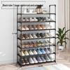 Compact Multi-Layer Metal Shoe Rack for Small Spaces