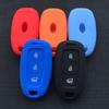 Silicone rubber car key case cover for hyundai kona 2017 i30 ix35 solaris Azera ELANTRA GRANDEUR IG 3button key case cover shell