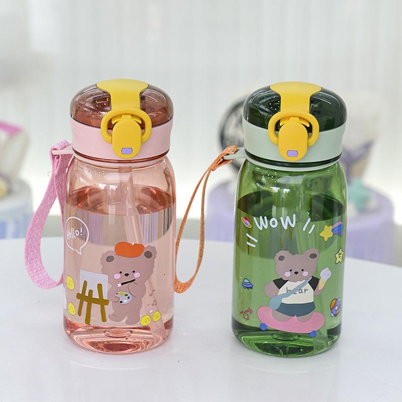 Large Capacity Outdoor Sports Flip-Top Water Bottle for Students