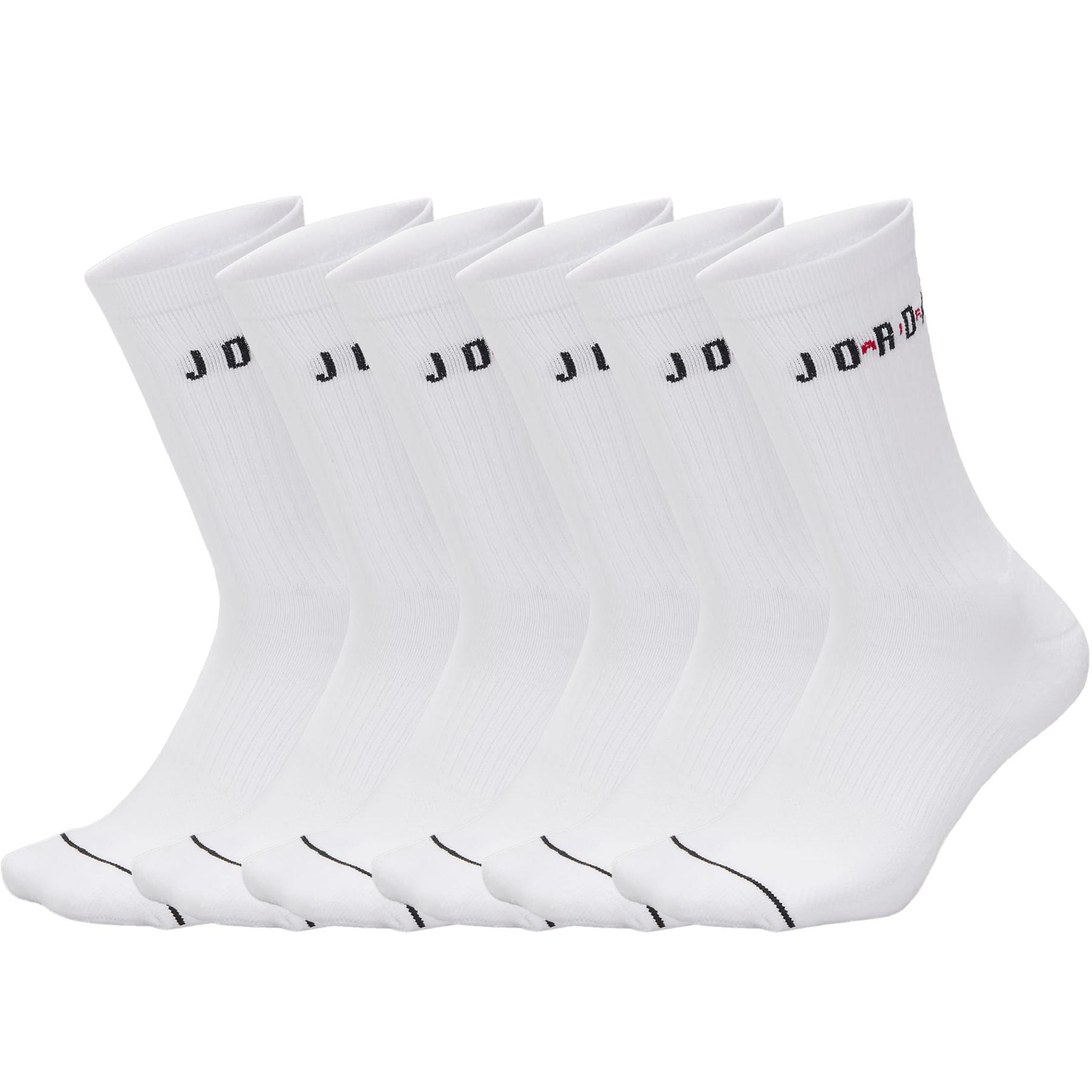 Носки Jordan Everyday 6 пар Белый/Красный/Черный Дети Возраст 3-7 лет FZ2051-100 L
