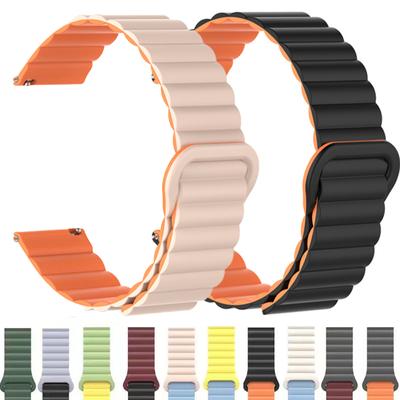 Silicone Magnetic Loop Strap For Samsung Galaxy Watch 6 5 Pro 4 Classic Active 2 Link Band Bracelet Huawei GT 2-2e 3-4 20mm 22mm Strap