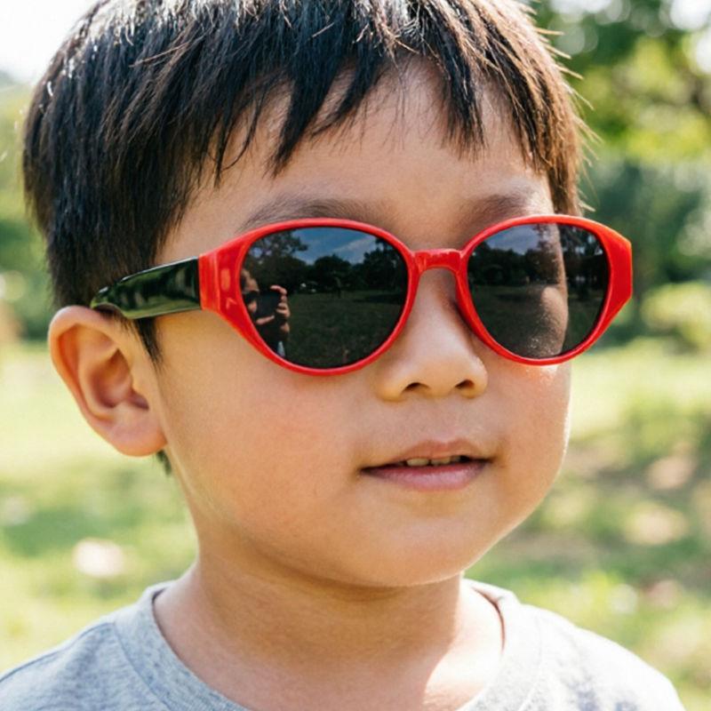New Children's Cat Eye Sunglasses UV Protection Cute Boys and Girls Color Blocked Cartoon Outdoor Sunscreen Sun Glasses