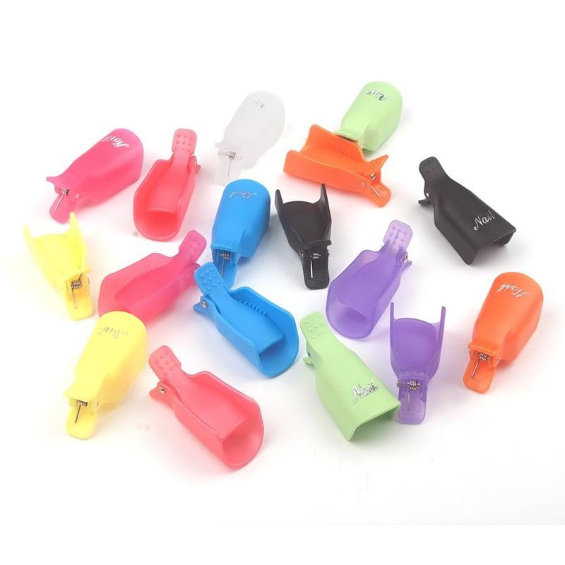 10Pcs/Set Nail Soak Cap UV Gel Clip Manicure Tool Finger Nail Remover Nail Polish Removal Supplies
