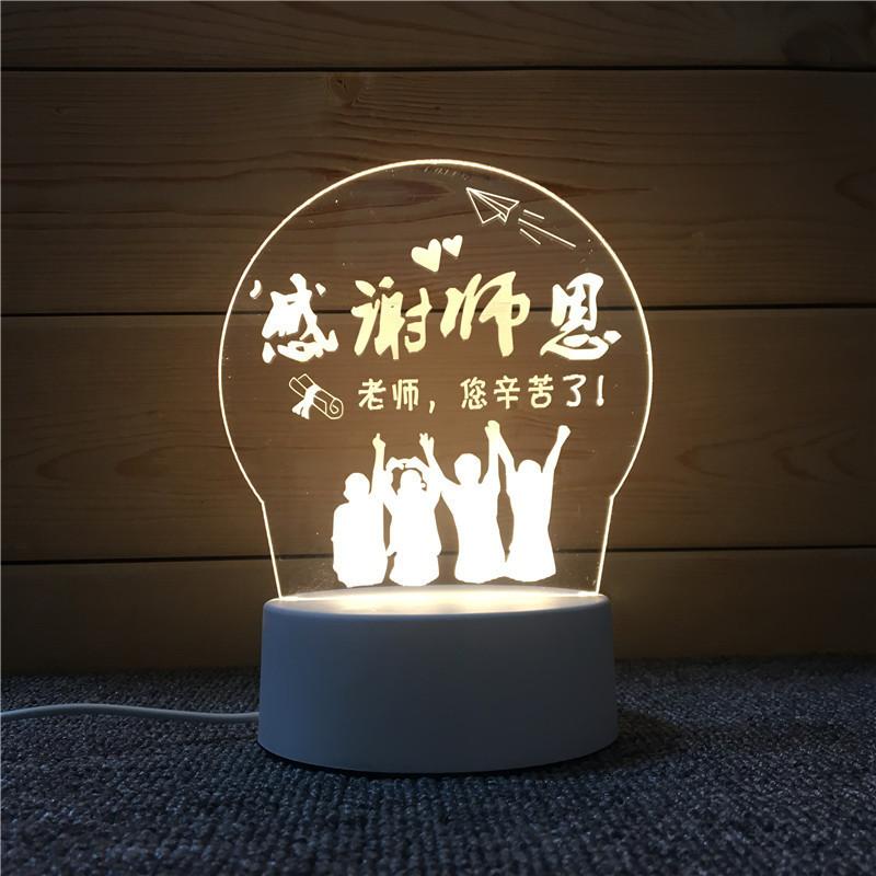 3d Nightlight Vision Bedroom Creative Desk Lamp Diy Holiday Gift Usb Direct Plug