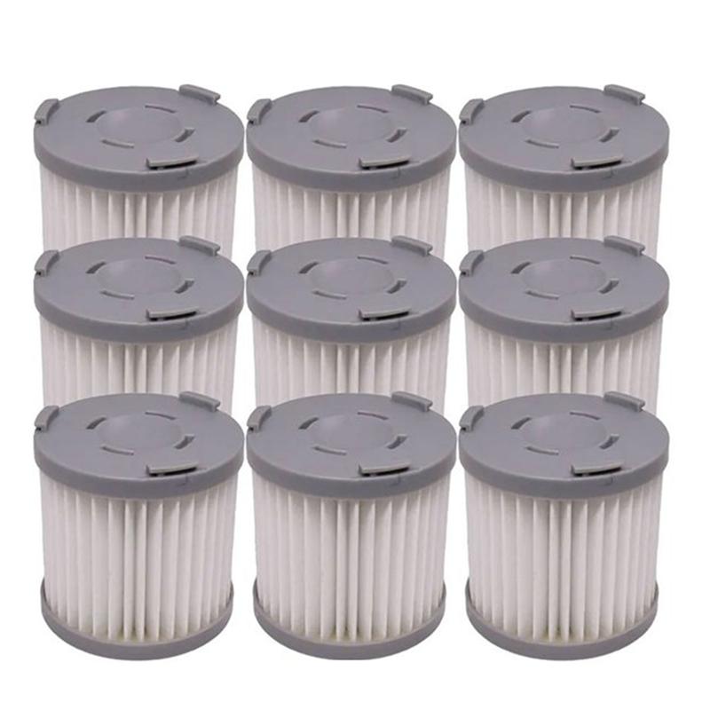 Gut-9 Stück Hepa-Filter für Delonghi Colombina EVO XLM353 XLM355 XLM403 XLM405 XLM407 XLM408 XLM409 Ersatz-Kits