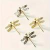 2pcs Dragonfly Design Solid Brass Cabinet Knobs - Polished Finish, Easy Install Drawer Pulls for Home Decor & Furniture