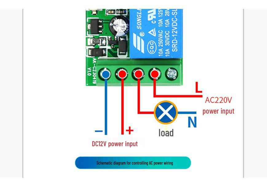 ASK RF Wireless Remote Control Switch with Jog, Self-locking, and Interlocking Modes for Lights and Electrical Locks.