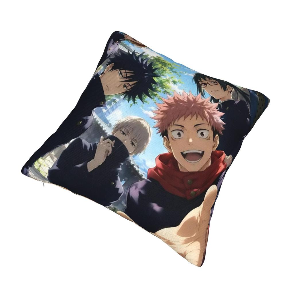 Itadori Yuji Pillow Cover Stuff Printed Cushion Cover Decorative JJK Anime Pillow Case Cover Home Multiple Sizes