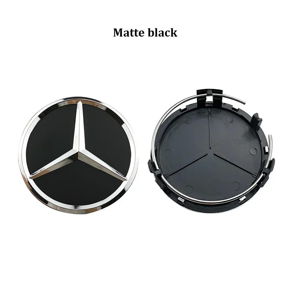 XFSEA1 New C200 E200 For Mercedes Benz 4pcs 75mm modified car wheel hub center cover suitable for Mercedes Benz A B C E S Gla Glb Glc