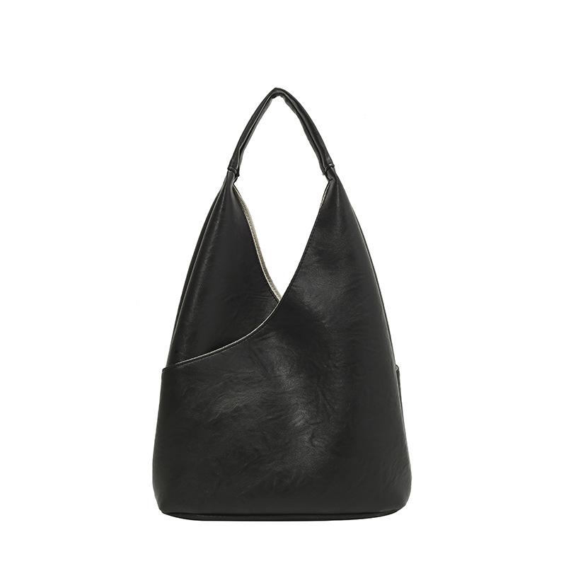 2025 Vintage Autumn Shoulder Bags Soft Leather Luxury Bucket Bags Large Capacity Commuter Travel Tote Bags Ladies Purse Handbags