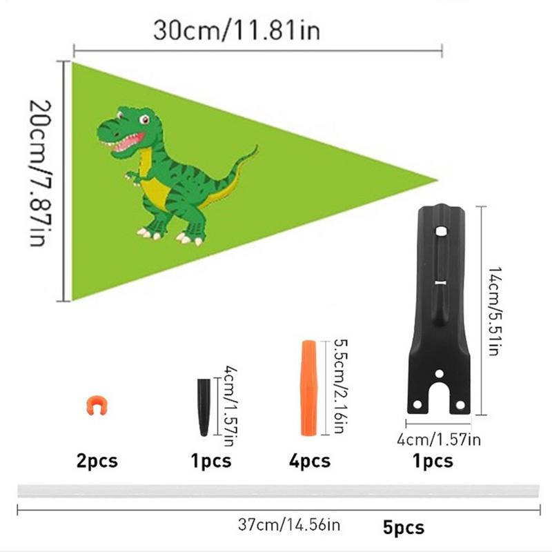 Adjustable Height Bicycle Flag Waterproof Kid Bicycle Safety Flags With Flagpole Bicycle Trailer Flag Outdoor Leisure Riding