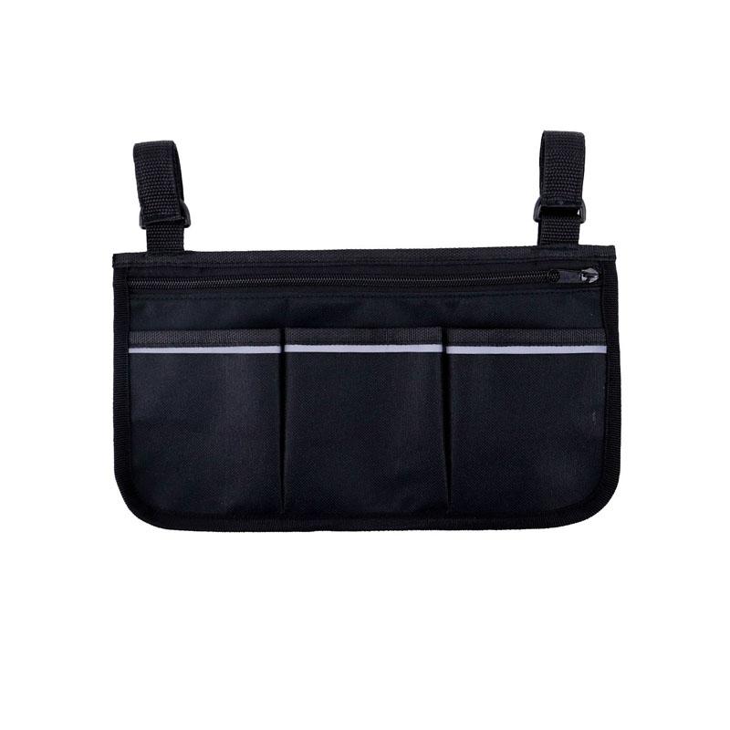

Бічна сумка для інвалідного крісла Підлокітник Сумка Органайзер Кишеньковий Крісло для домашнього офісу Багатокишенькова допоміжна сумка чорний