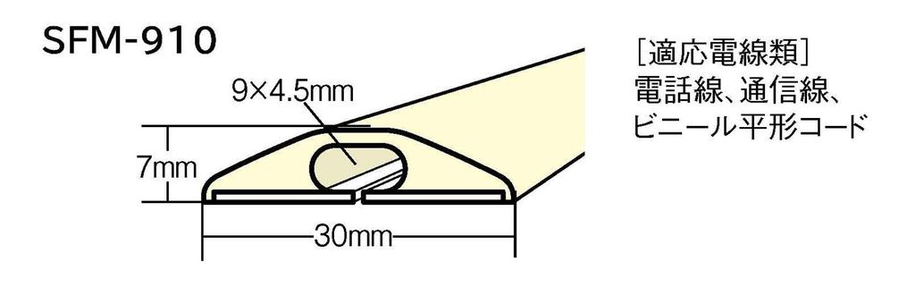 DENSAN Kurukuru Soft Mall Floor Cable Protection SFM-910SBN