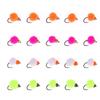 Glo Bug Egg Flies UV Fluorescent Beadhead Trout Salmon Steelhead Fly Fishing Lures, Egg Yarn Nymph Patterns for Freshwater Fishing