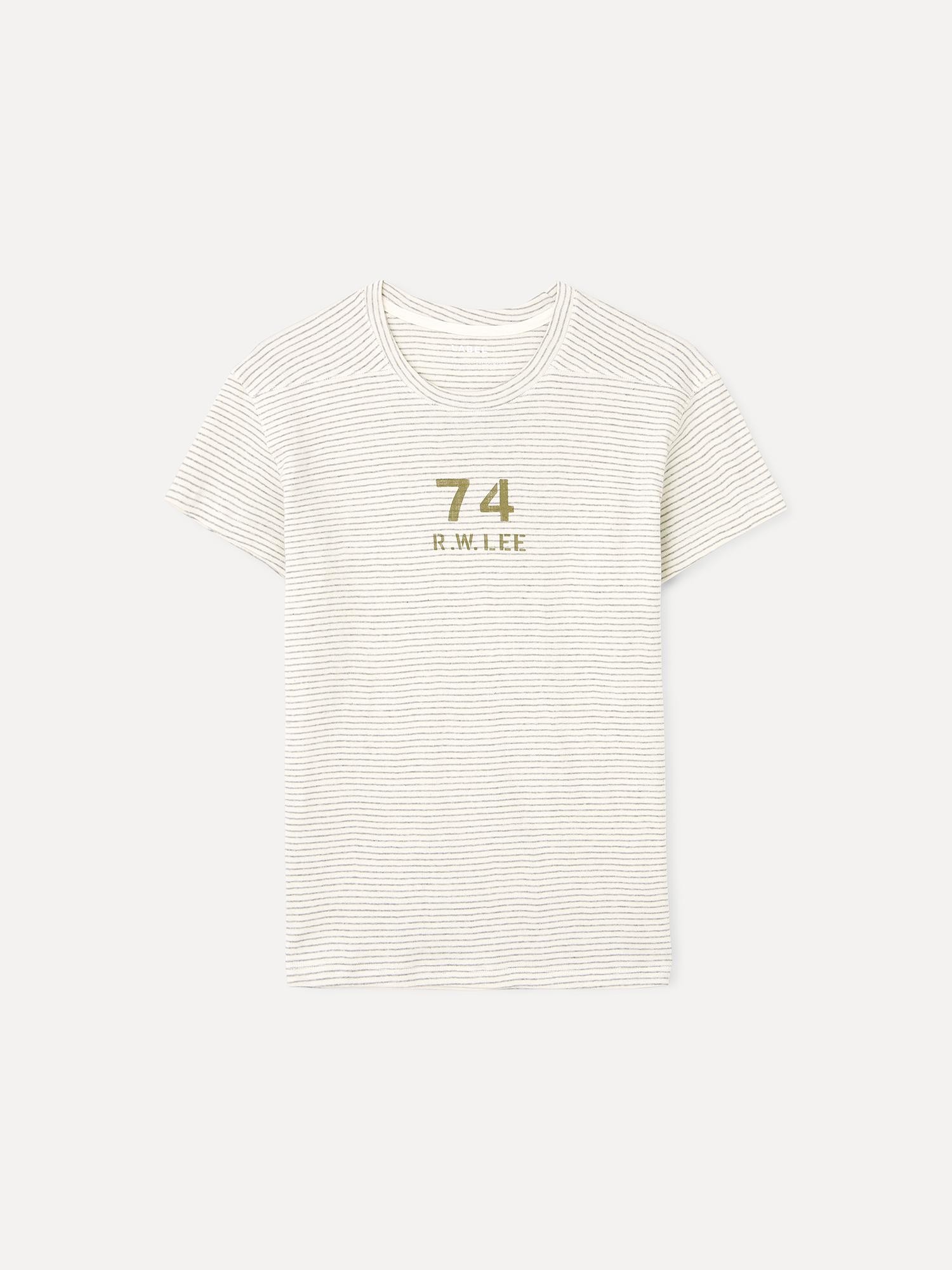 Label Archive Troy Worn Yoke T-Shirt Ivory Stripe 1
