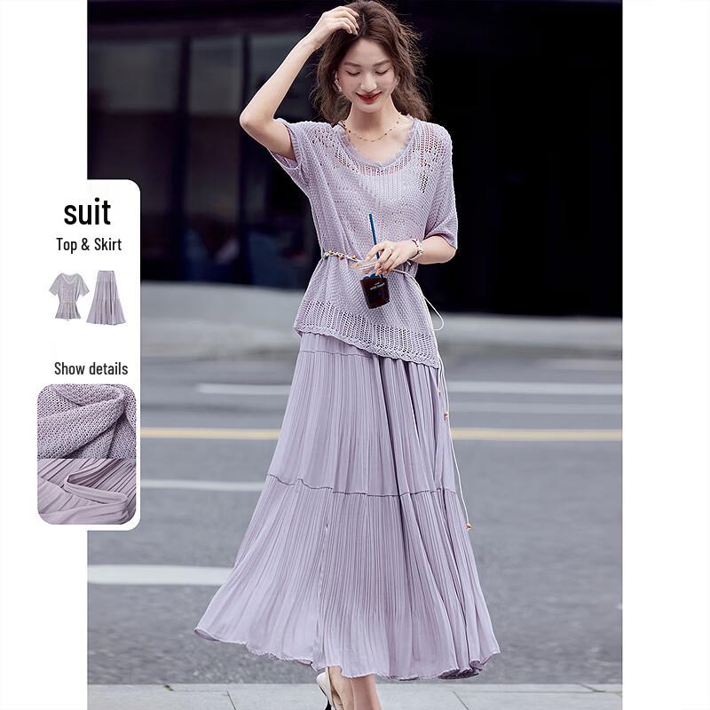 Women s Summer Knit Two-Piece Set M