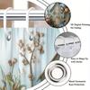 1pc Floral Cottage Shower Curtain - Balloons & Garden Design, Polyester, Washable, 12 Hooks, 70.8x70.8", Home Bathroom Decor