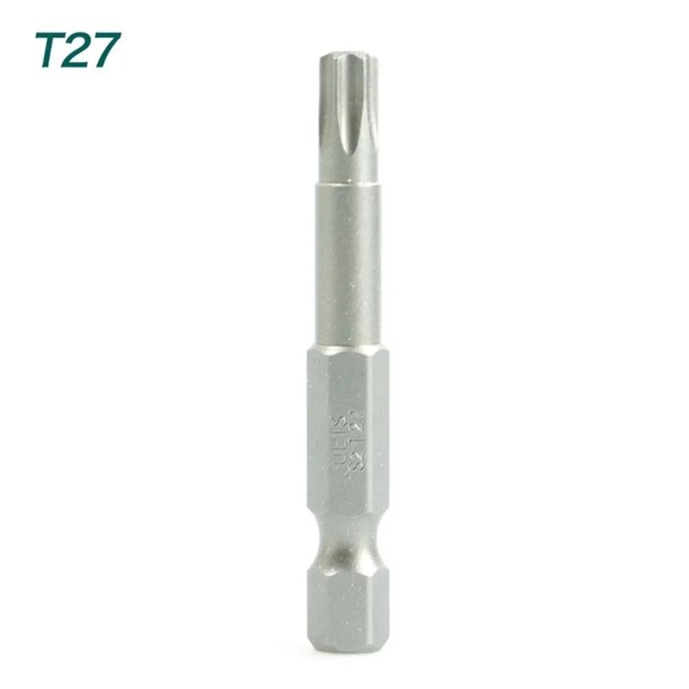8/1Pcs Torx Screwdriver Bit Set 50mm Magnetic Tamper Resistant Star Bits 1/4" Hex T8-T40 Screwdriver Wrench Drill Bit Set