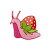 Erdbeerschnecke Cartoon Aufnäher für Kleidung - Anime-Design