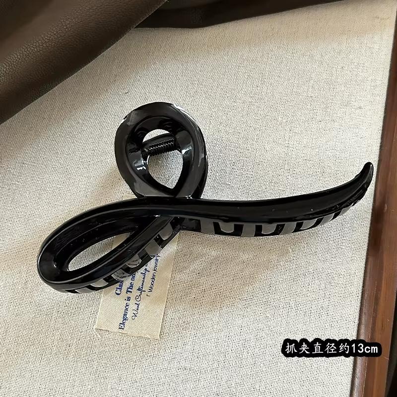 Jelly Colored Bow Grip Clip Sweet Ornament Back of Head Hair Shark Clip Simple Large Hair Clips Hairpin Fashion Hair Accessories