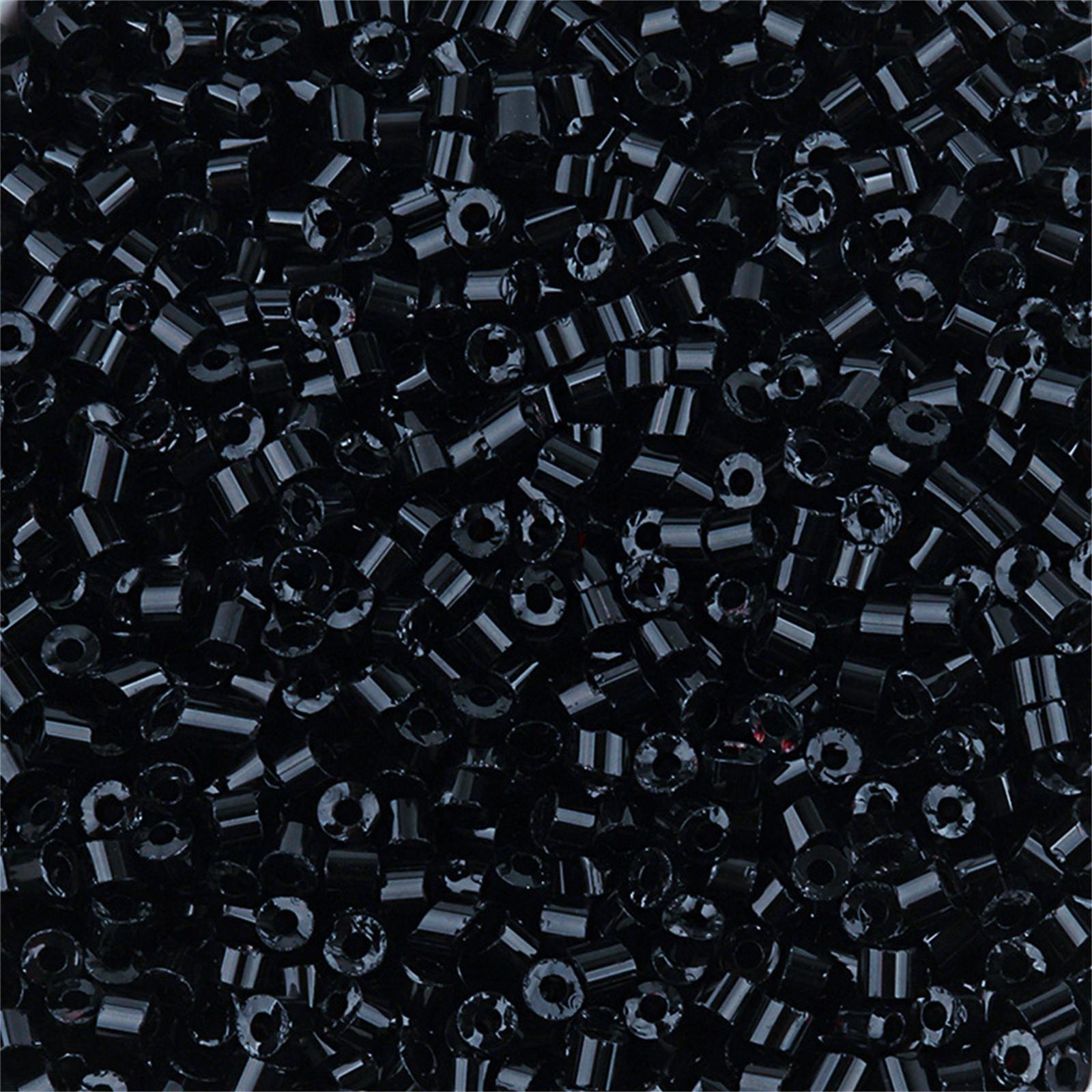 

10 г/бутылка однотонные стеклянные рисовые бусины диаметром 3 мм короткая трубка цветные рисовые бусины свободные бусины материал для ручного плетения бусин своими руками One Size чёрный