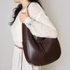 High quality First layer Cowhide Tote Bag High End Simple Large Capacity Genuine Leather Commuting Crescent Bag One Shoulder Handbag Women's Bag