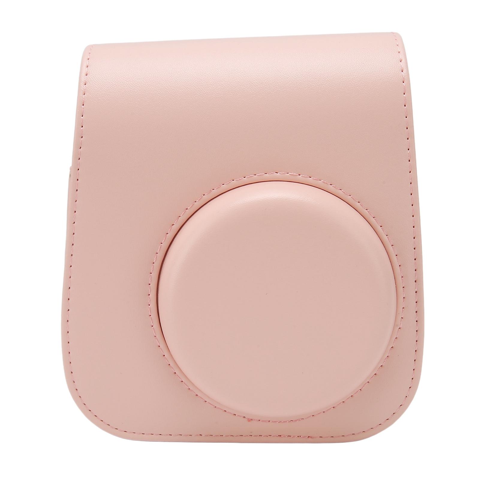 

Защитный чехол для камеры из ПУ кожи однотонный сумка для переноски камеры с регулируемым ремешком для кемпинга путешествий розовый розовый