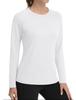 KEFITEVD Long Sleeve Plus Solid Perfect for and Outdoor Size L Women's T-Shirt, Size, Fleece-Lined, Quick-Drying, Color, Sports, Hiking, Yoga,